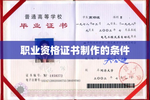 山丹职业资格证书制作的条件
