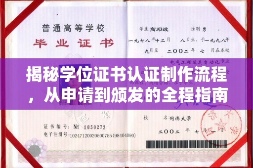 山丹揭秘学位证书认证制作流程，从申请到颁发的全程指南