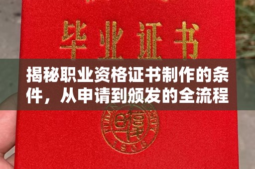山丹揭秘职业资格证书制作的条件，从申请到颁发的全流程解析