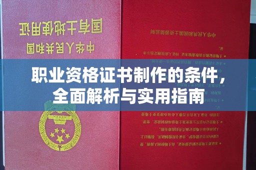 山丹职业资格证书制作的条件，全面解析与实用指南